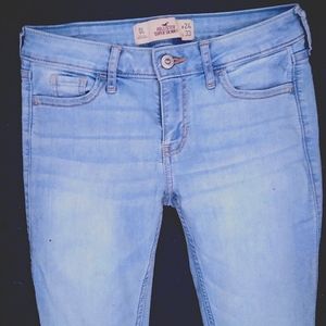 Hollister skinny leg jeans, Light blue, size waist 24 and length 34